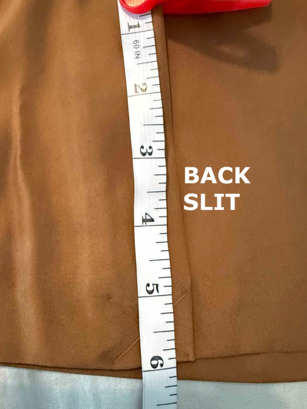 SKIRT, 100% SILK, COPPER COLOUR, SIZE 24, ELASTIC ON PART OF BACK WAIST, - Picture 6 of 16